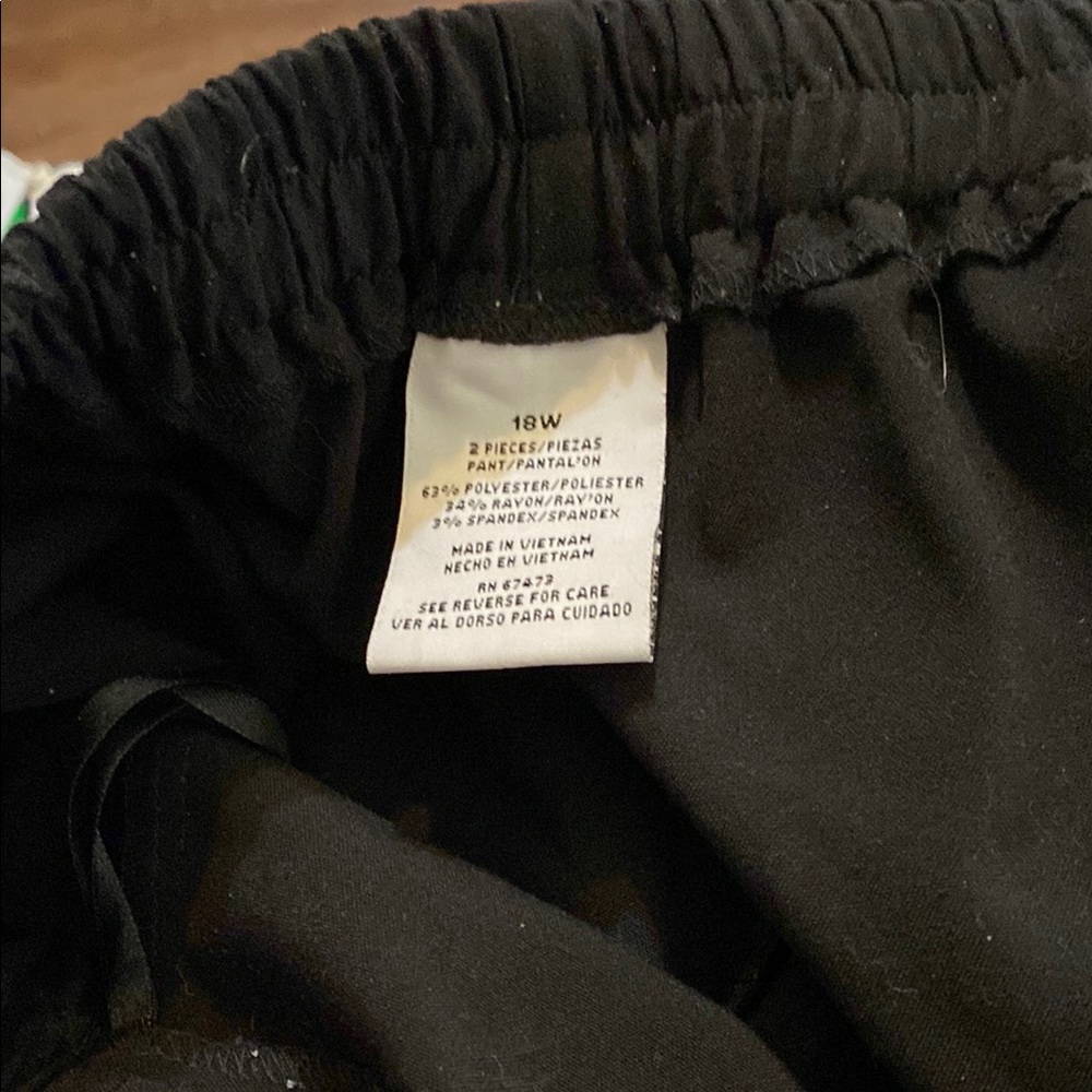 Black Elastic Waist Pants